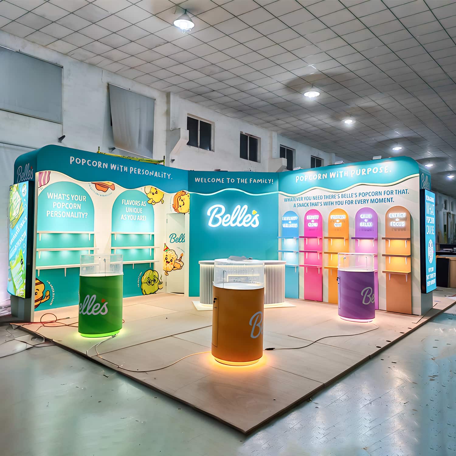 Multi-functional Booth for Sweet Goods Exhibition & Retail Suitable for Confectionery manufacturers, candy brands and dessert suppliers