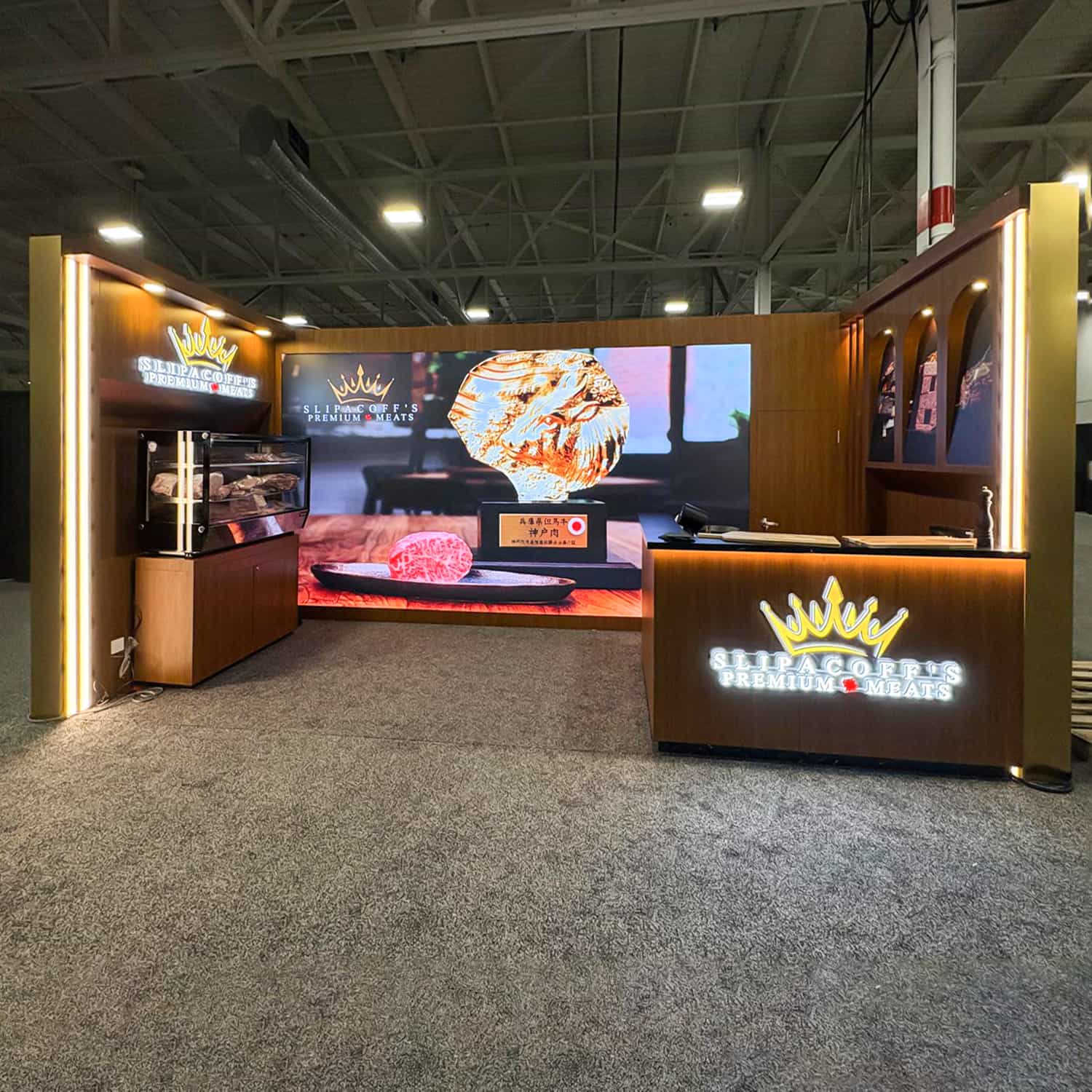 Custom Modular Trade Booth for Gourmet Food Display Suitable for Food Manufacturers & Food Brands