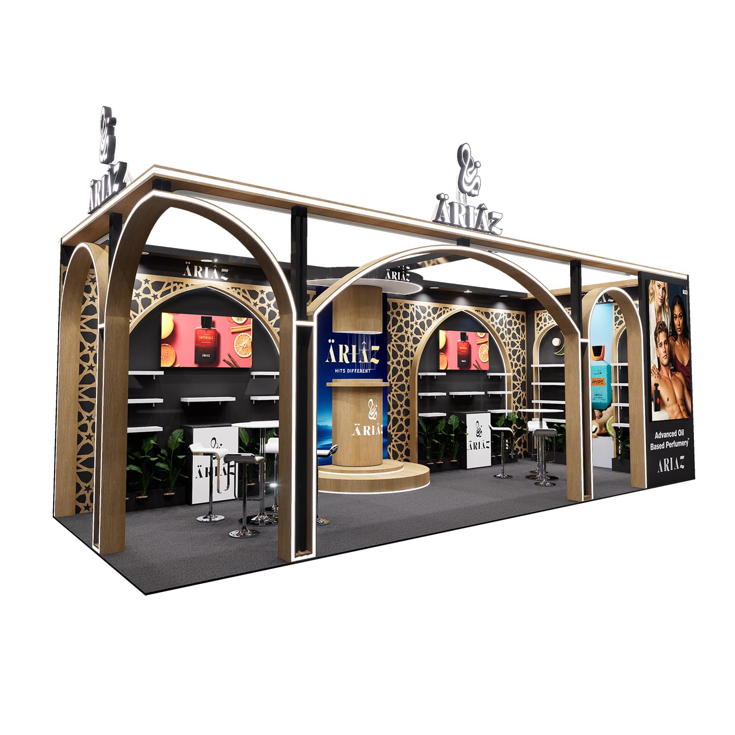 Premium Modular Luxury Beauty Art Stand Modern Minimalist Pure Aesthetics