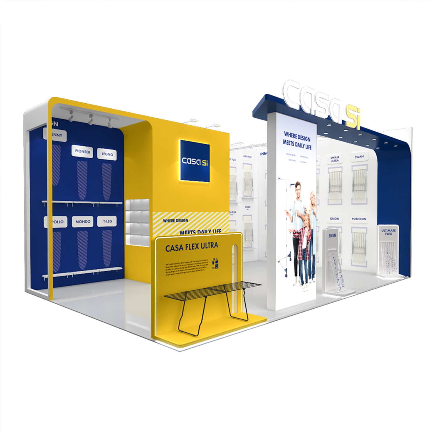 Modular Booth for Home & Living Products Display Quick-assembly Booth for Household Articles Trade Show