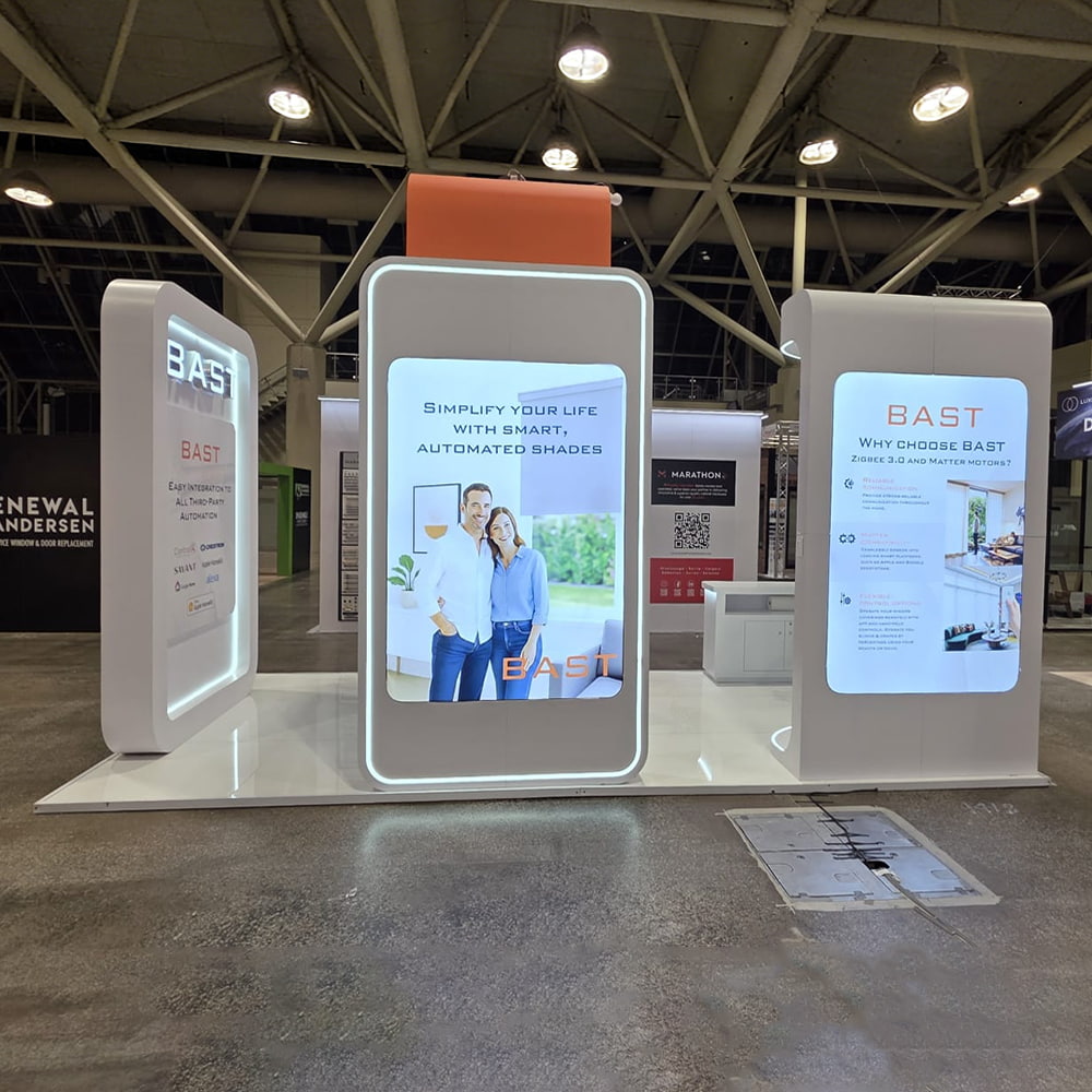 Custom Electronics Exhibition Booth for Technology Brand Display