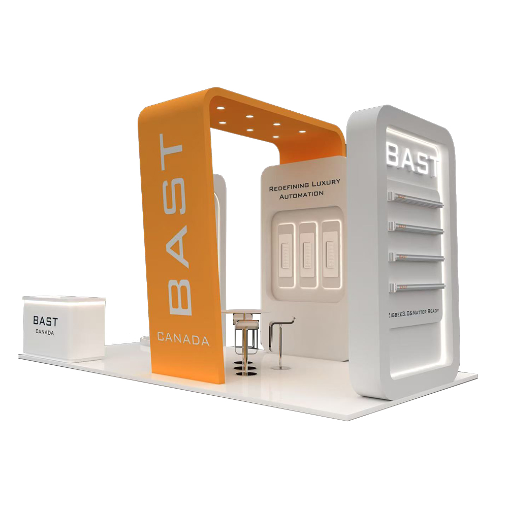 Custom Electronics Exhibition Booth for Technology Brand Display