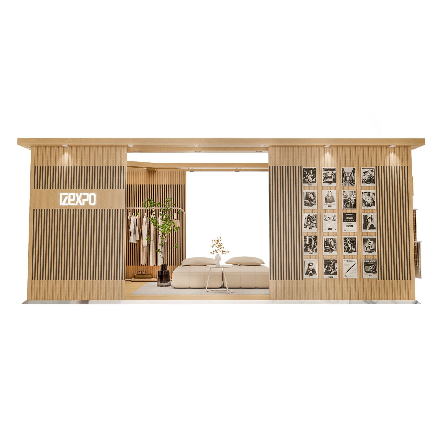 Custom Modular Reusable Booth for Garment Fabric & Textile Display