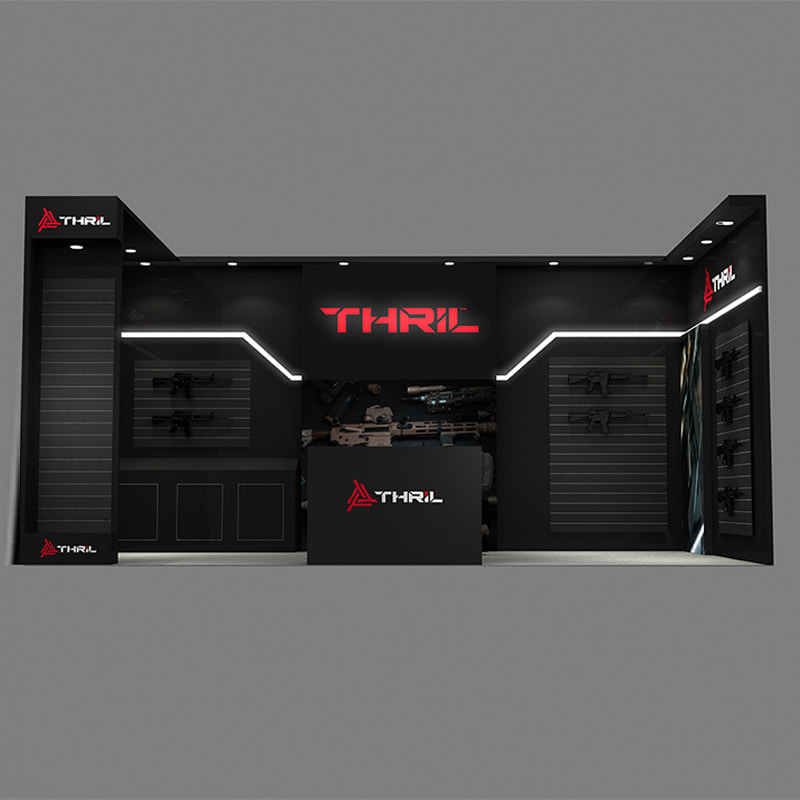 Modular Booth for Firearms & Shooting Accessories Display Suitable for shooting sports brands and professional equipment operators.