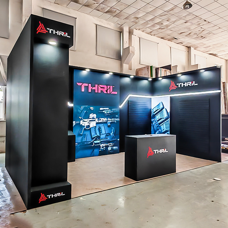 Modular Booth for Firearms & Shooting Accessories Display Suitable for shooting sports brands and professional equipment operators.